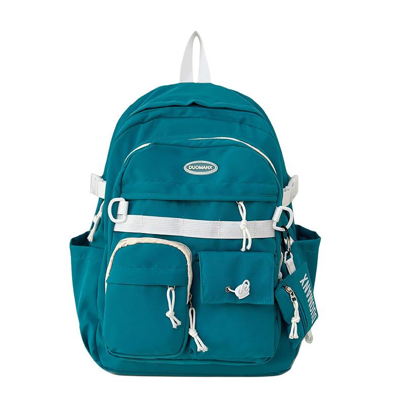 School bag, high-value Korean style INS versatile workwear style school bag, student, Japanese large-capacity backpack, travel backpack for men