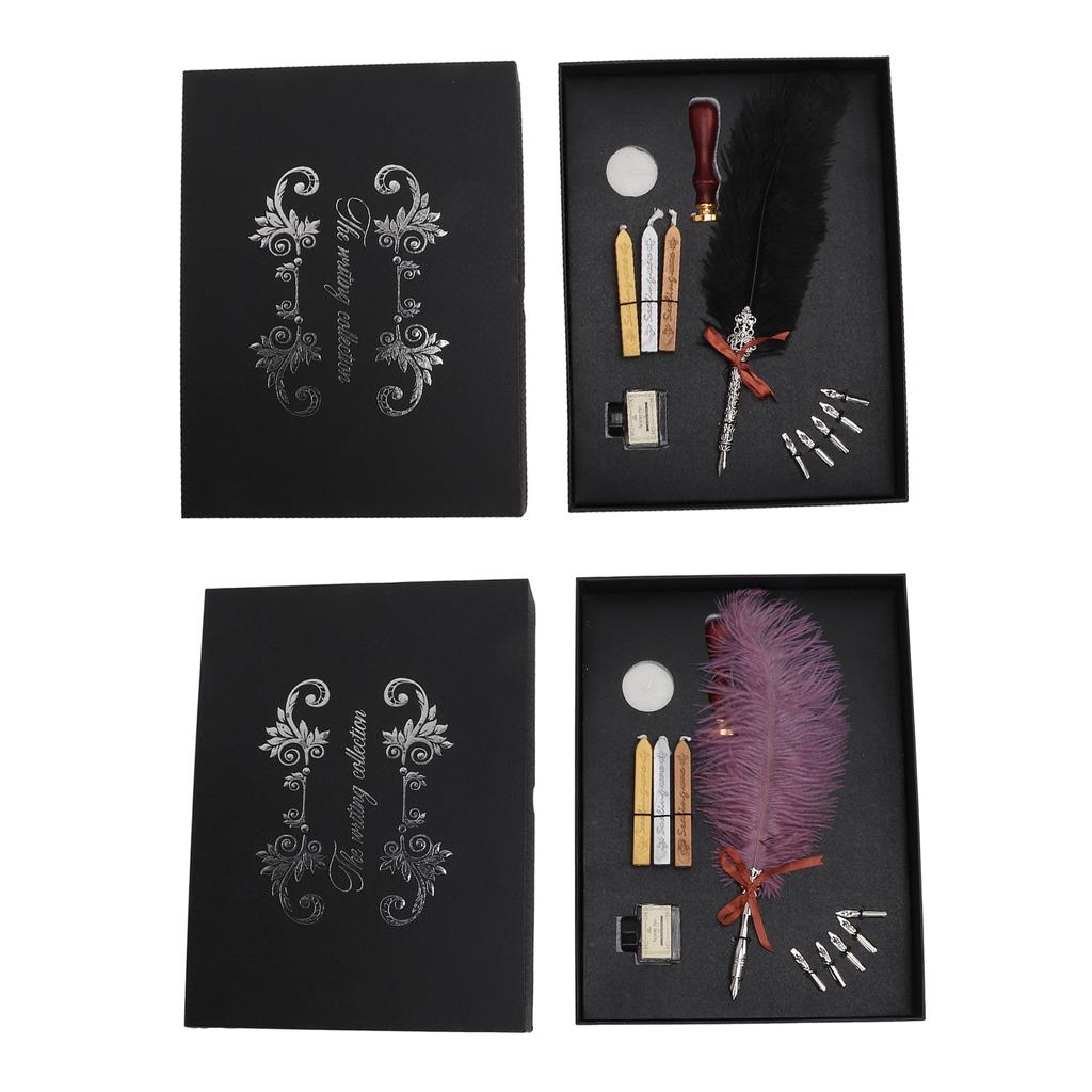 Набор перьевых ручек, прочные творческие простые канцелярские принадлежности для письма, подарочная коробка для любимого учителя, одноклассника, подарок