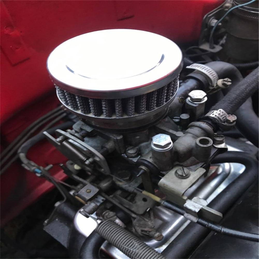 2x 42мм Очиститель воздушного фильтра из нержавеющей стали для мотоцикла, квадроцикла, скутера, универсальный