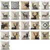 Drop Shipping Custom Elk New 24 Styles Linen Pillow Cover Geometric Deer Cushion Cover Nordic Style Home Decorative Pillow Case