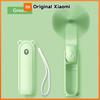 Xiaomi Складной мини-вентилятор с USB-зарядкой, Портативный мини-вентилятор, Ручной веер для ресниц, Подходит для дома, офиса, путешествий и использования на улице