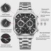 CHENXI Men Multifunction Quartz Watches Chronograph Waterproof Fashion Calendar Men's Luminous Watch
