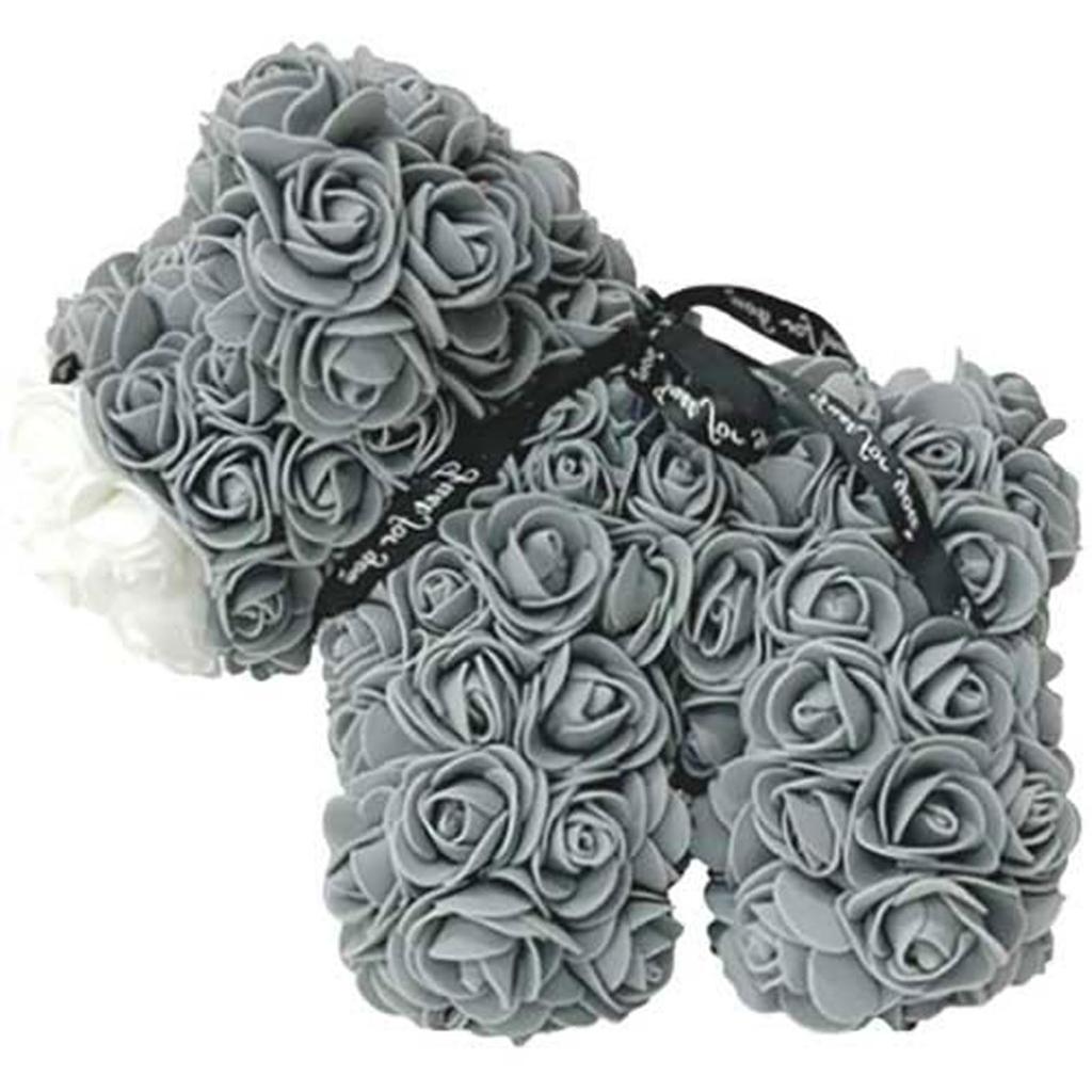 Rose Dog Plush Perfect for Gifts and 803987 Q-FLA Ornament, Small, Gray, Celebrations,