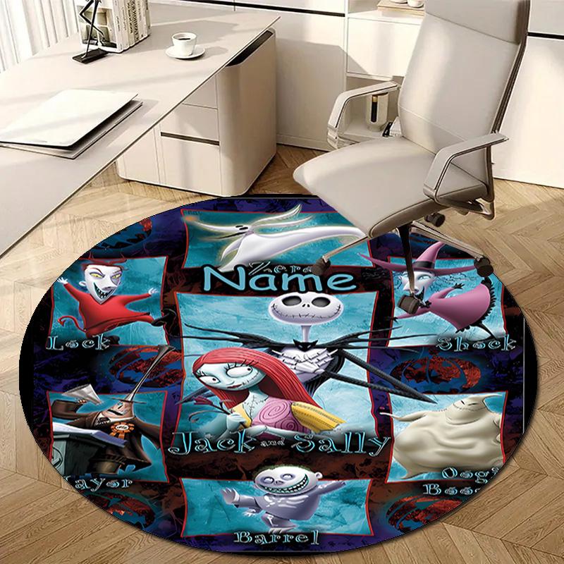 Personalized J-Jack Round Chair Office Rug - Perfect for Mat, Office Chair & More - Ideal Gift for Birthdays and Holidays