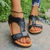 Fashion 2025 Summer New Women's Flat Sandals Trend Casual Comfortable Soles Beach Women's Shoes Simple Roman Sandals Sandalias De Mujer