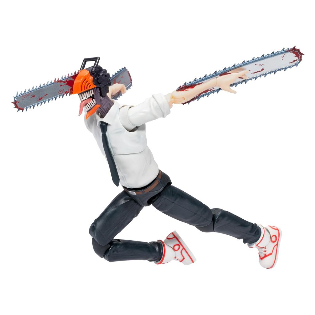 Total Anime Chainsaw Man Figure with Interchangeable Head and Arm Mouthpiece - 6.5-inch