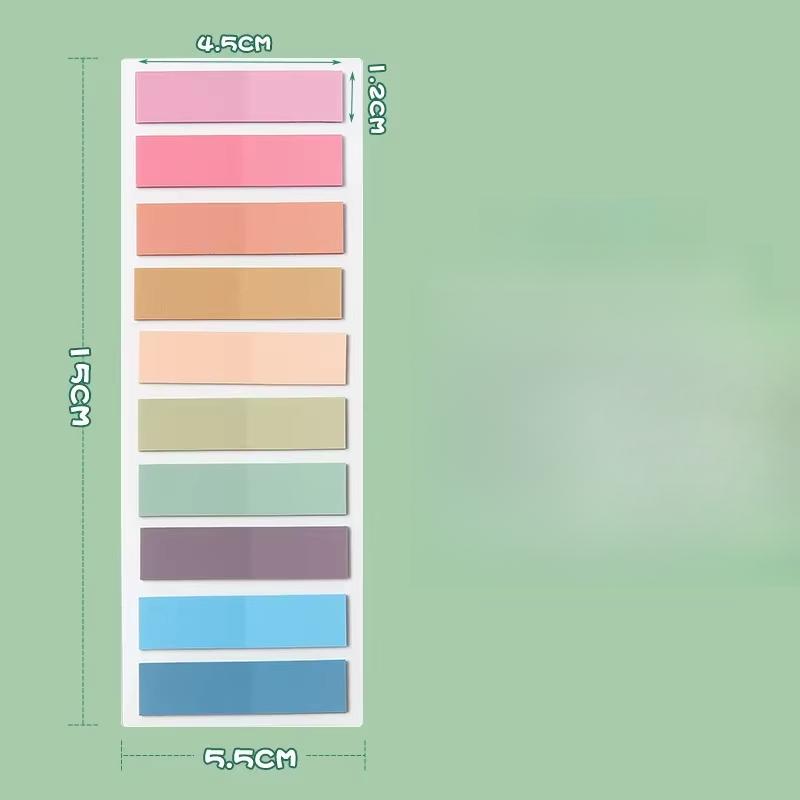 200 шт. Моранди цветные полупрозрачные ПЭТ индексные наклейки цветные классифицирующие закладки канцелярские принадлежности блокнот для заметок ключевая отметка липкие заметки