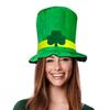 Зеленая высокая шляпа для Дня Святого Патрика с очками, праздничный декор, ирландский национальный день, шляпа с плоским верхом, аксессуары для костюма