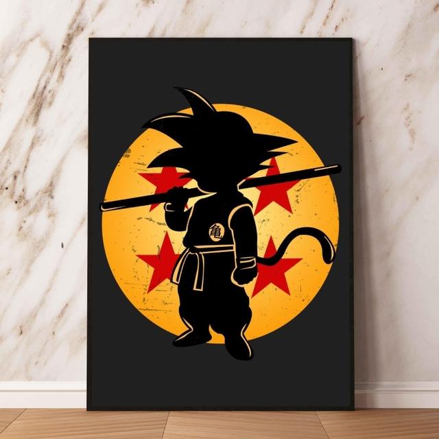 Японское аниме картина маслом Dragon Ball Goku висит подарок художественная наклейка на стену детская экшн-кукла плакат