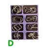 Nine-Link Ring Puzzle Set: 8-Piece Metal Educational Toy