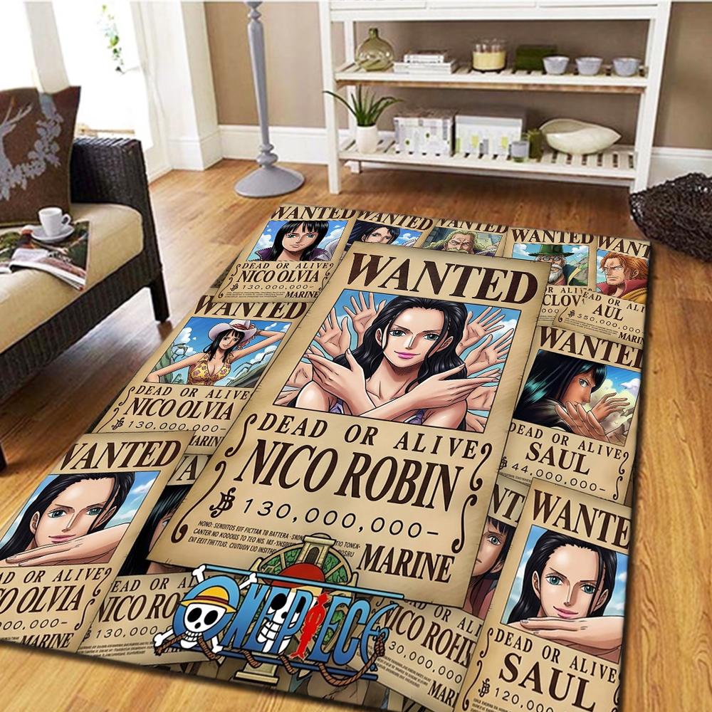 One Piece Poster Bedroom Living Room Carpet, Home Decor Cool Movie Mat Play Floor Rug -HE126