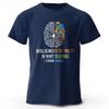 Funny Brain Power Printed Cotton TShirt Soft Breathable Casual Tops Round Neck Short Sleeve Fashion Unisex Quirky Style Soft