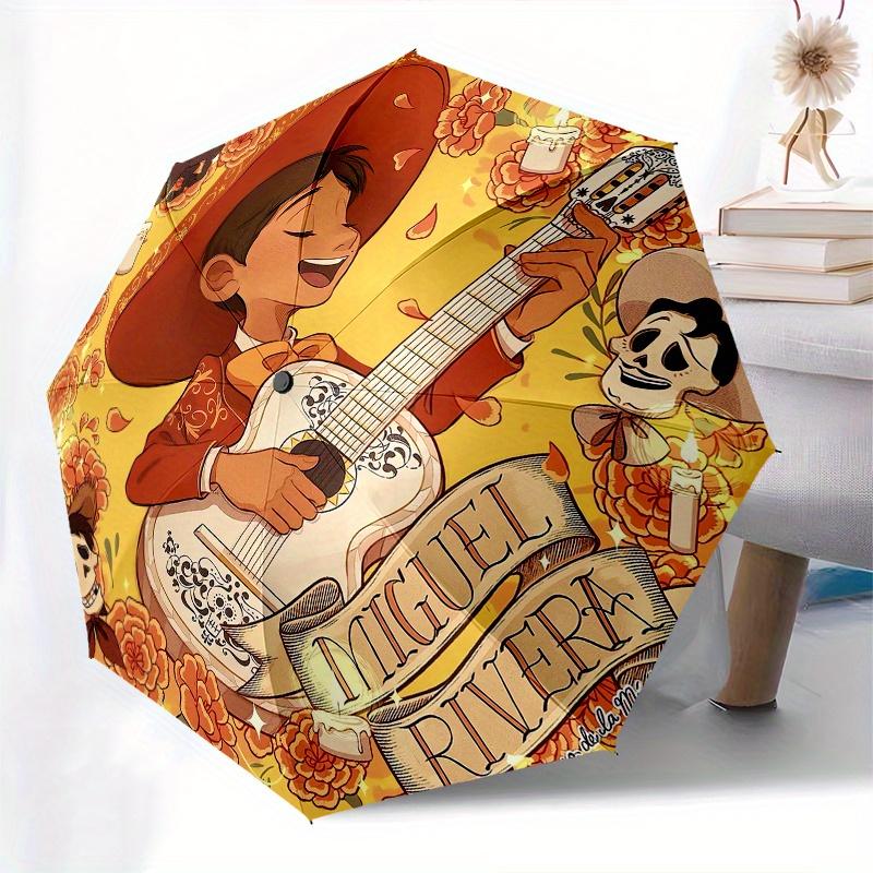 1pc CoCo Automatic Folding Umbrella: Compact 8-Bone Design Cartoon Outdoor Travel Companion, Business Umbrella, Christmas Valentine's Day Bi