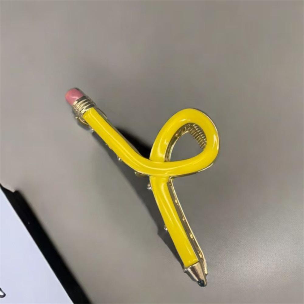 Novelty Pencil Hair Clips Cute Metal Barrettes Fashion teacher hair clips Classroom
