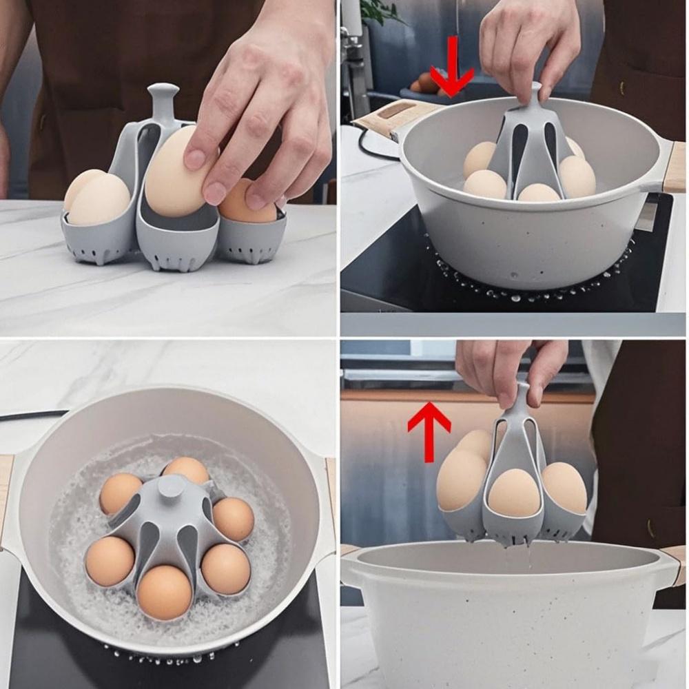 Boiled egg tray silicone egg cooker-KM-10966pcs