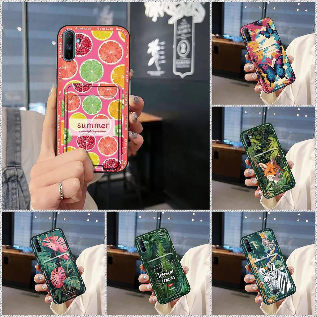 Fashion Design Durable Phone Case For OPPO Realme C3/C3i/Narz N10A Full Wrap Cute Soft Case Shockproof Card Bag Cover