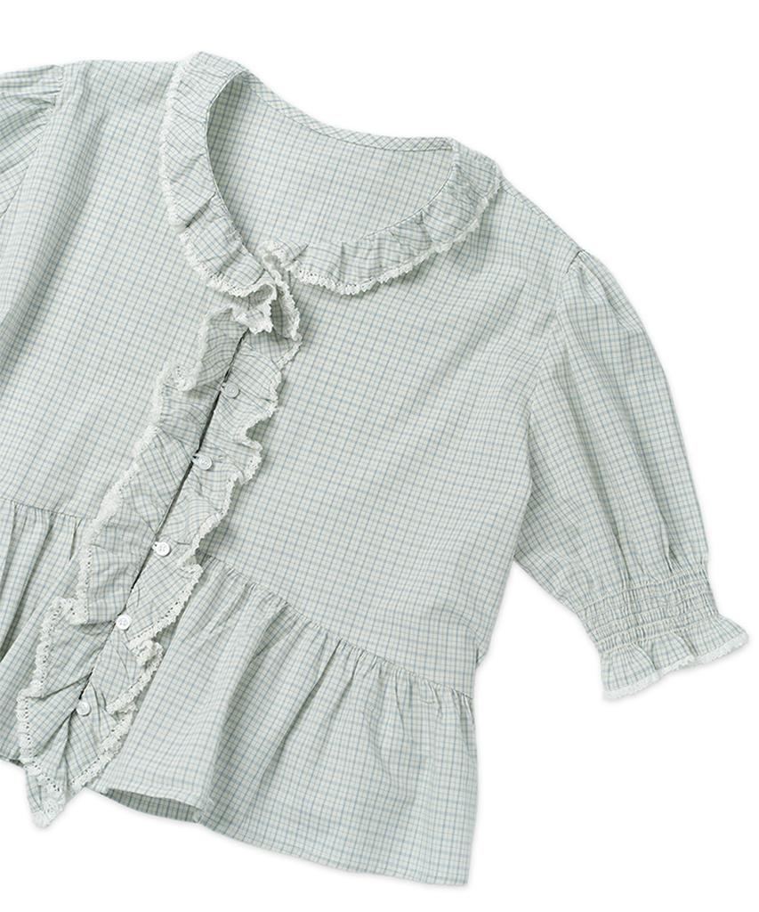 WITHOUT SUMMER Moi Ruffle Blouse_Check