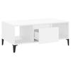  Coffee Table, White 90x50x36.5 Cm, Wood-based Material