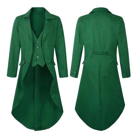 Приталенный смокинг с лацканом, с длинными рукавами, в стиле ретро, пиджак для платья, пиджак для костюма в средневековом стиле, одежда для праздничных вечеринок