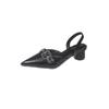 Fashion Female Pointed Toe Footwear Ankle Strap Ladies Medium Heels Shoes Shallow New 2025 Fashion Buckle Women 4cm Heels Pumps Shoes