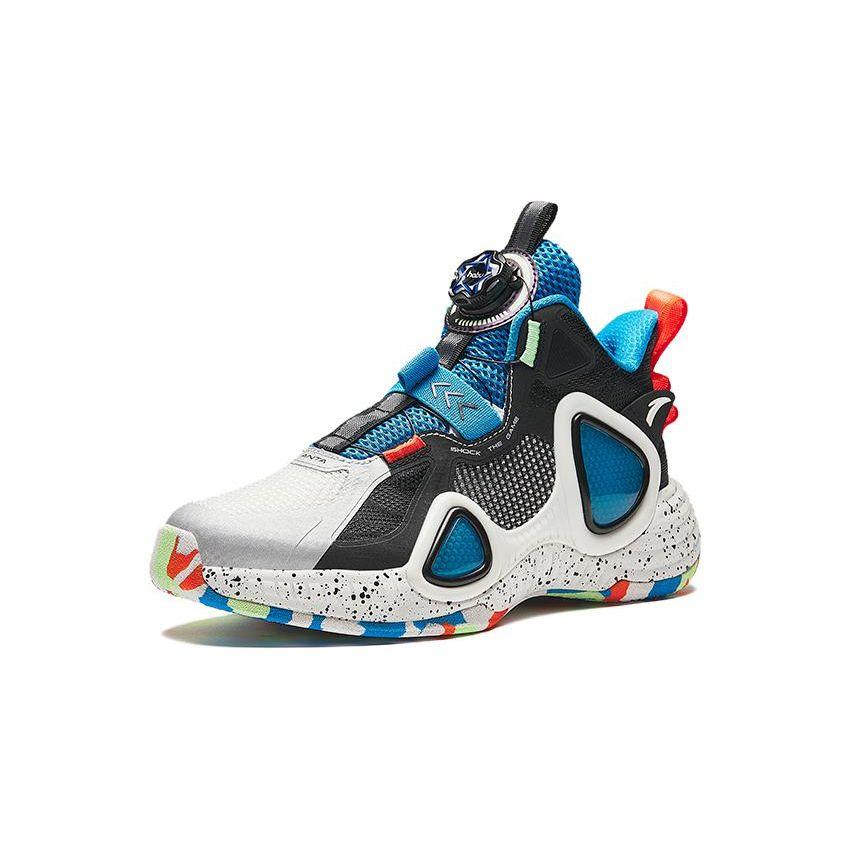 Anta Детские нескользящие амортизирующие прочные низкие баскетбольные кроссовки Детские кроссовки Морской синий 312341120-5