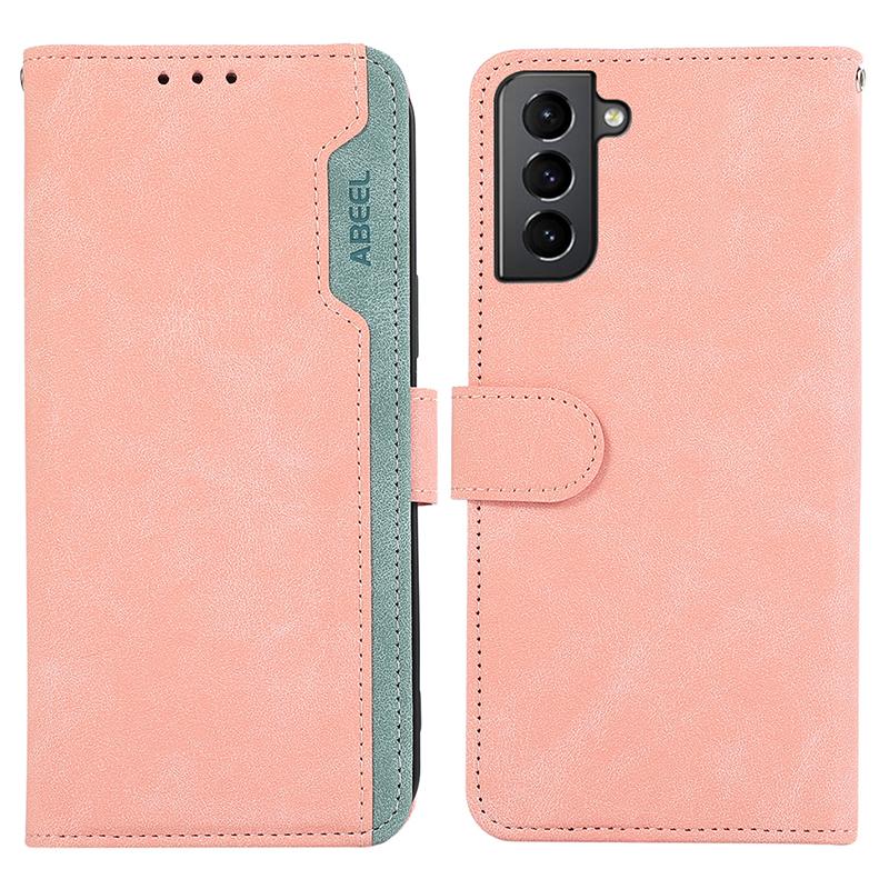 ABEEL For Samsung Galaxy S21 5G/S21 4G Wallet Case Color Matching RFID Blocking Leather Phone Cover