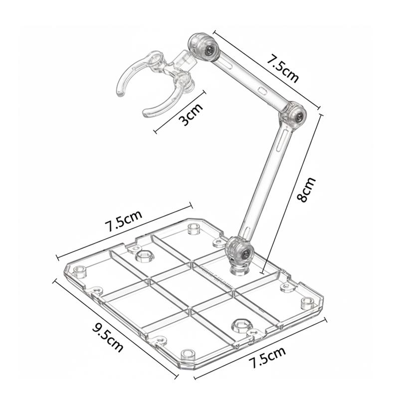 1/5Set Action Figures Adjustable Base Clear Display Stand for 1/144 HG/RG Gundam Figure Model Toys Universal Figure Model Clip