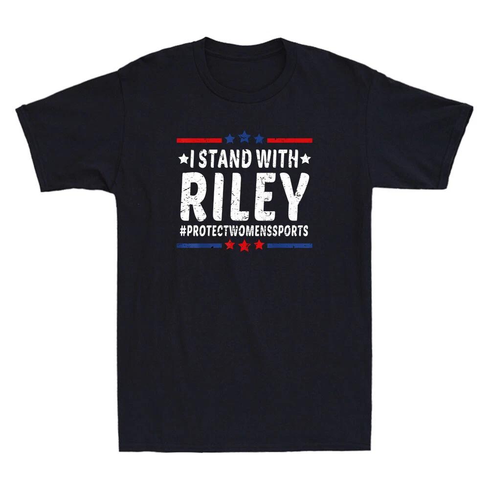 I Stand With Riley Gaines Protect Womens Sports Funny Quote Retro Men's T-Shirt