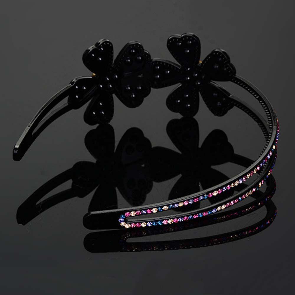 Domand Hair Hoop With Gear Flower Headband Korean Hairbands Rhinestone Headband Women Hair Hoop