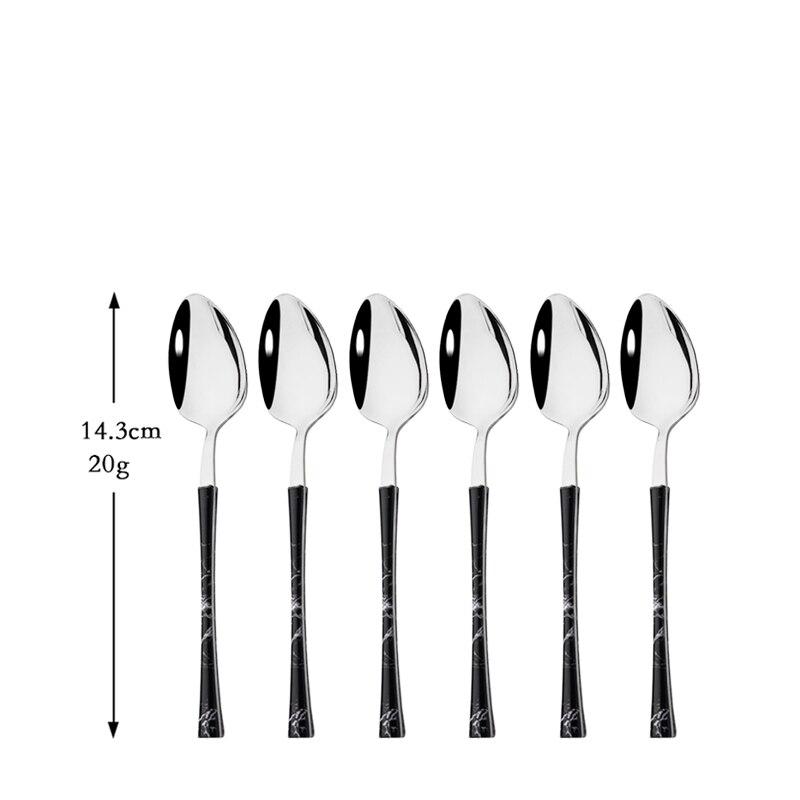 Черный, серебристый, 6/24 шт., обеденный набор, столовая посуда из нержавеющей стали, нож, вилка, ложка, столовые приборы, посуда с набором стеллажей для столовых приборов