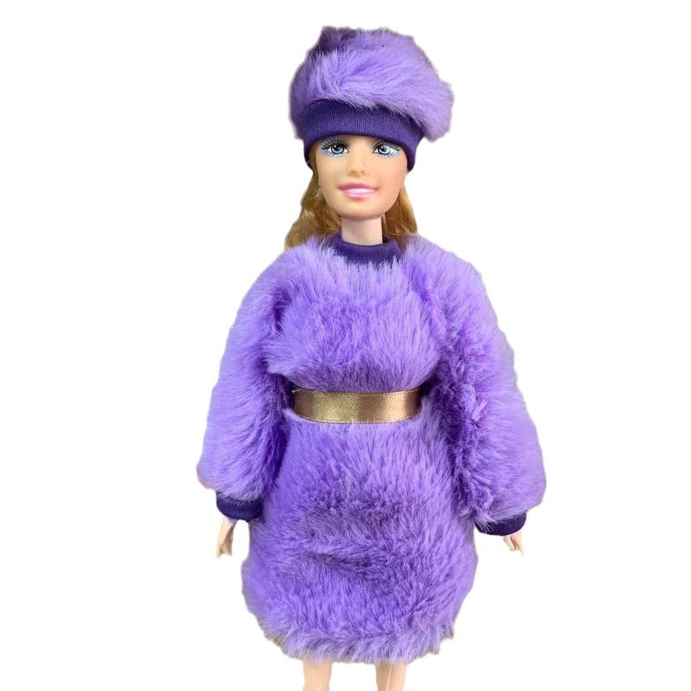 Плюшевое пальто ручной работы, шапки, повседневная одежда, меховое платье, комплект для куклы 29~32 см, мужская/женская кукла/кукла 1/6