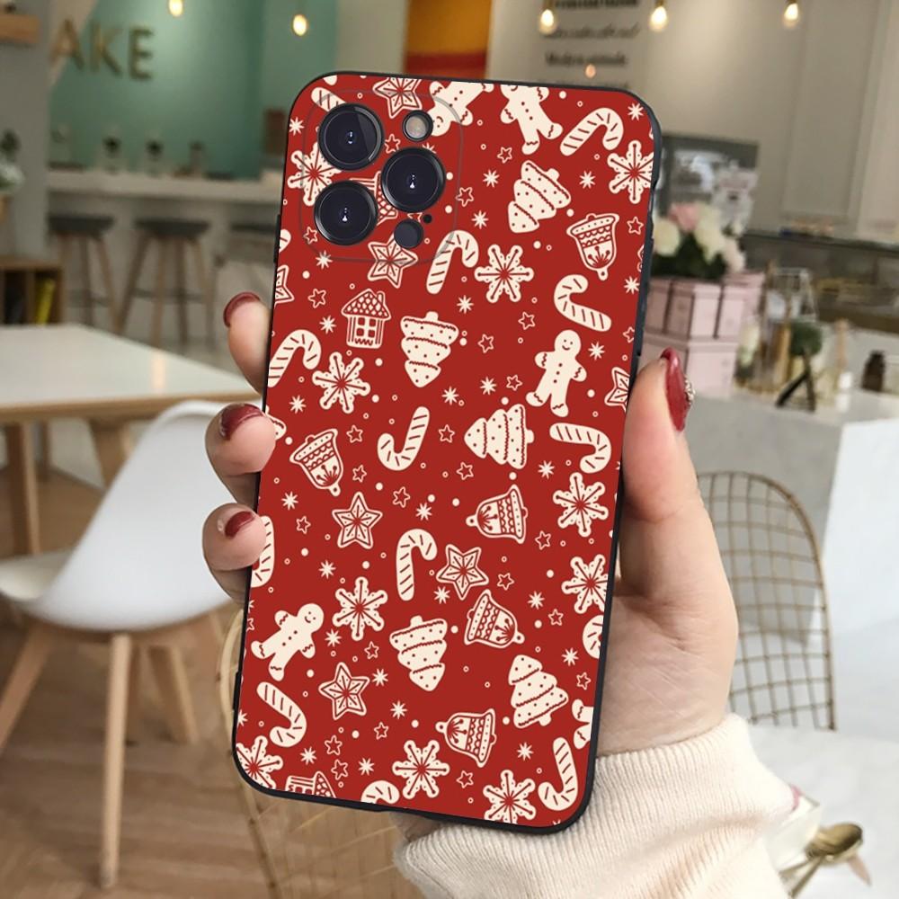 Merry Christmas Snowflake Phone Case Silicone Soft for iphone 16 15 14 13 12 11 Pro Mini XS MAX Plus X Cover