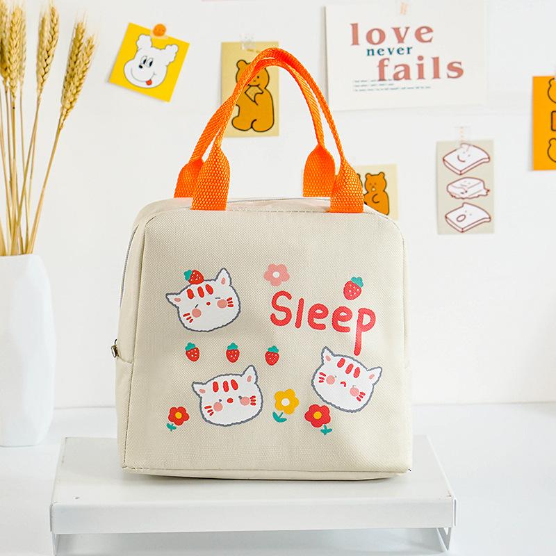 The New Pet Insulated Bag Lunch Box Bag Portable Lunch Bag Hand In Hand To Carry Cartoon Bento Bag Cross-border Exclusive