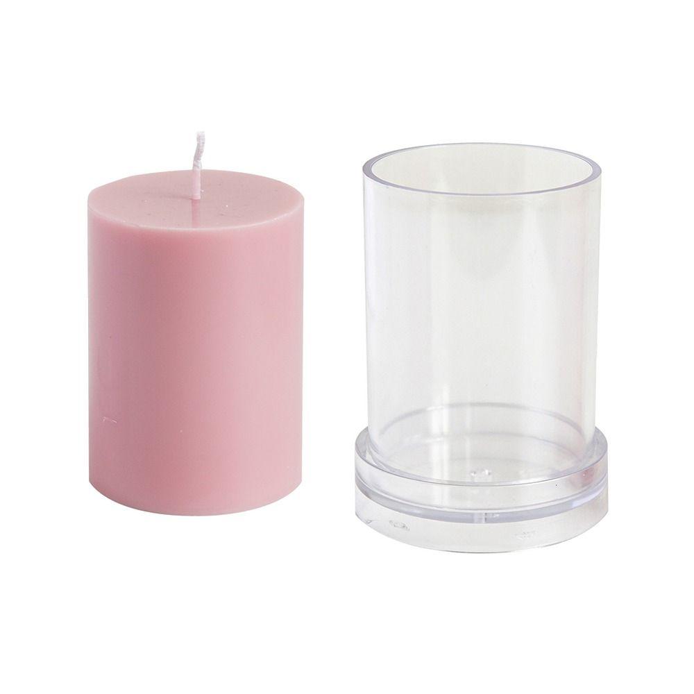 Supplies Party Clay Tools Clear Plastic Cylindrical Candle Mould Cake Decoration Church Soap Molds