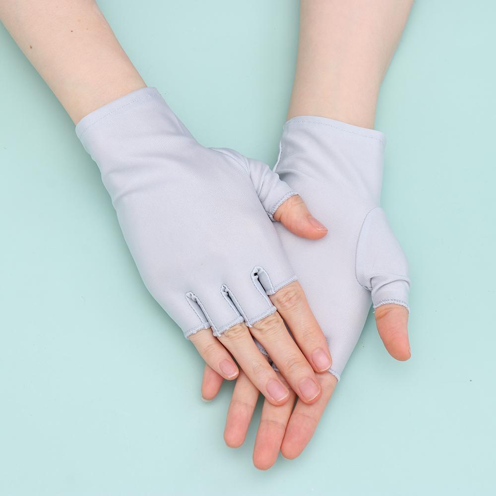 Tight Thin Short Sports/Driving/Biking Summer Mittens Sun Protection Half Finger Gloves