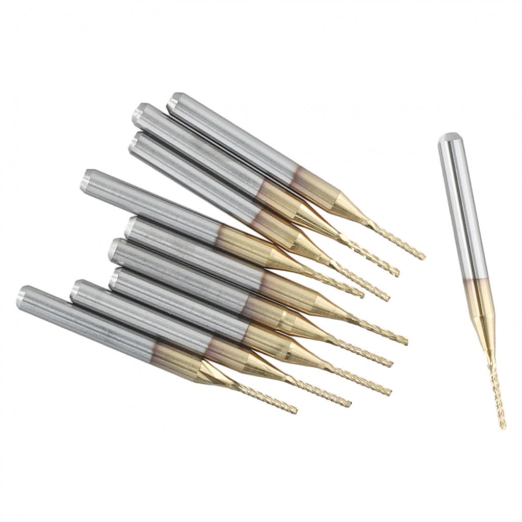 10 шт. Фреза 1 мм твердосплавная концевая фреза для гравировки с ЧПУ