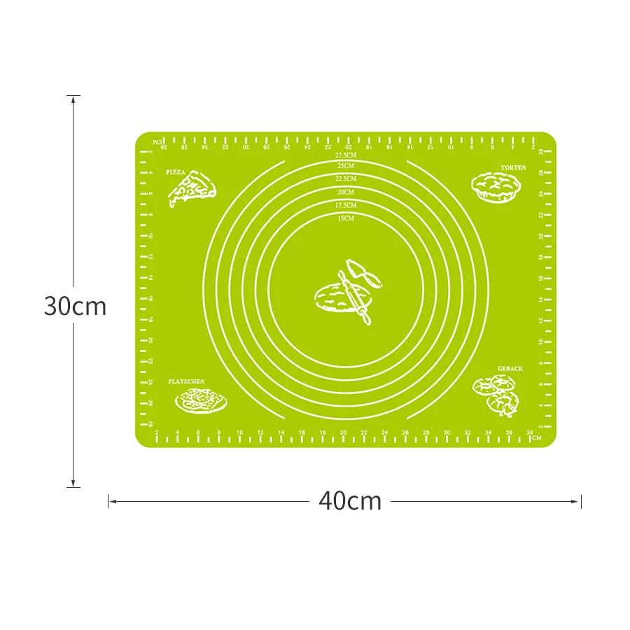 Многоцветный силиконовый коврик для выпечки, противень, коврик для теста для пиццы, мягкая доска для раскатки теста, разделочная доска для мастики, торта, тестовый коврик, посуда для выпечки