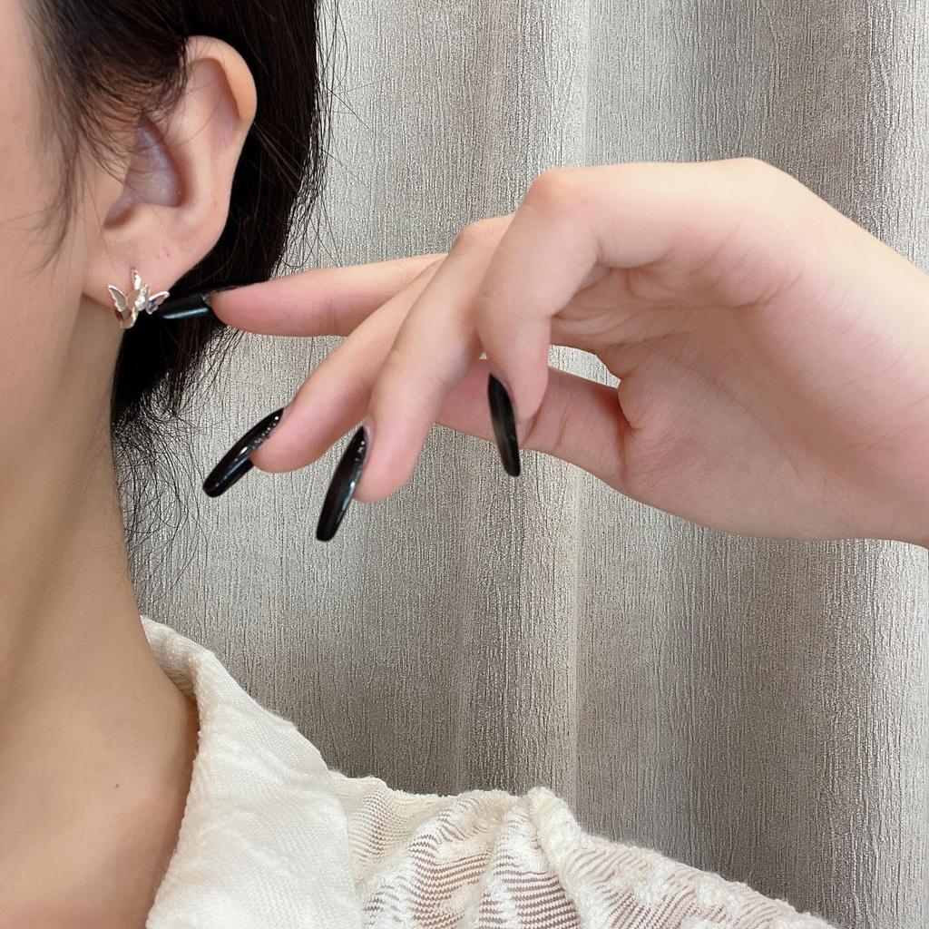 Элегантные серьги-кольца с бабочками 2024 для женщин – Высококлассный, трендовый дизайн