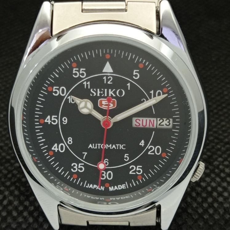 ВОССТАНОВЛЕННЫЕ ВИНТАЖНЫЕ SEIKO 5 АВТОМАТИЧЕСКИЕ 6309A ЯПОНИЯ МУЖСКИЕ ЧАСЫ D/D ЧЕРНЫЕ a318636-9