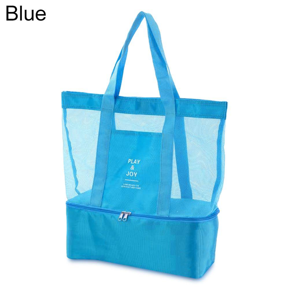 Сумка для ланча с термоизоляцией, сетчатая прозрачная сумка для закусок, сумка для хранения мелочей, сумки для пикника и пляжа