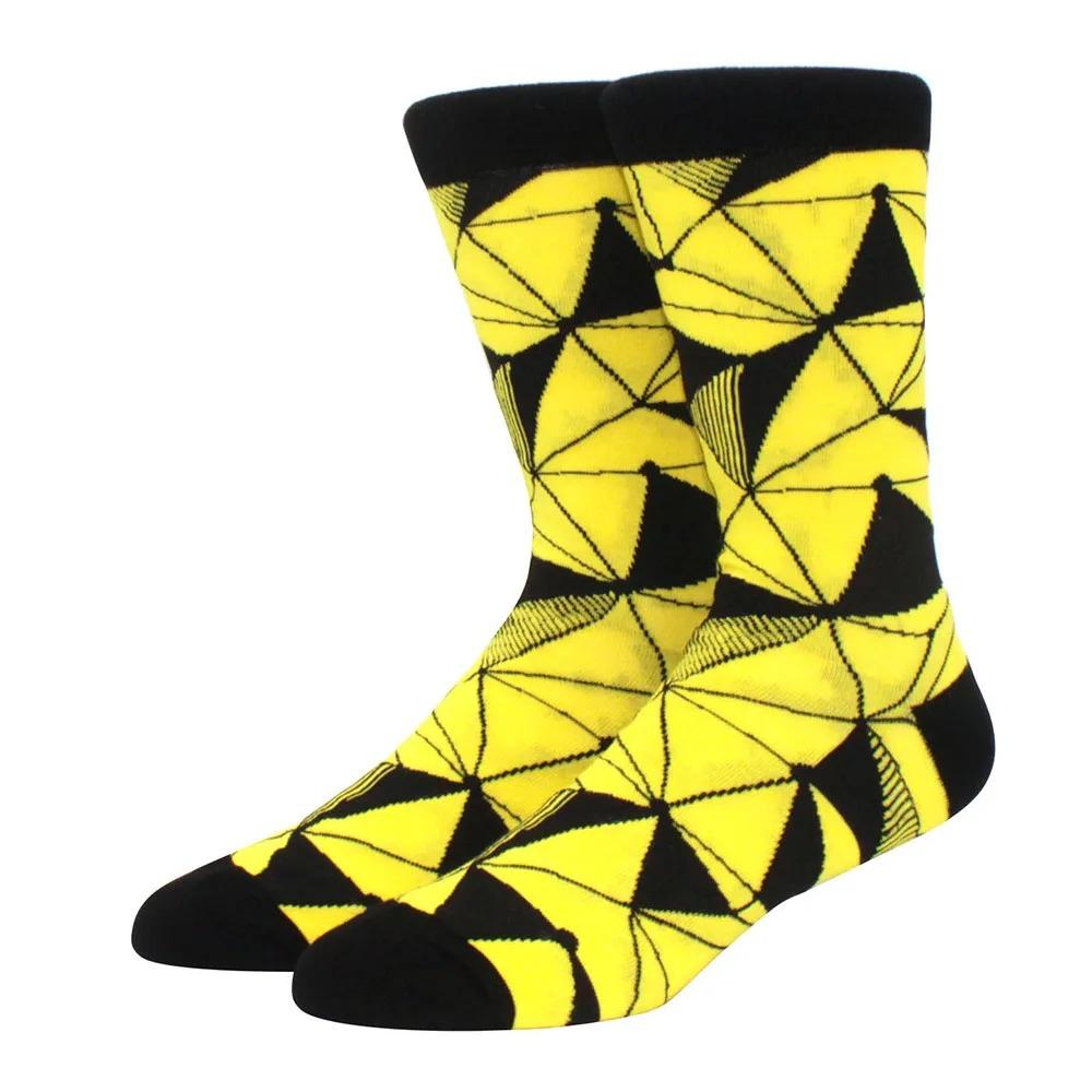 Большие размеры Новые модные носки Happy Funny Couple с забавным персонализированным мультяшным жаккардом Длинные хлопковые носки-трубы