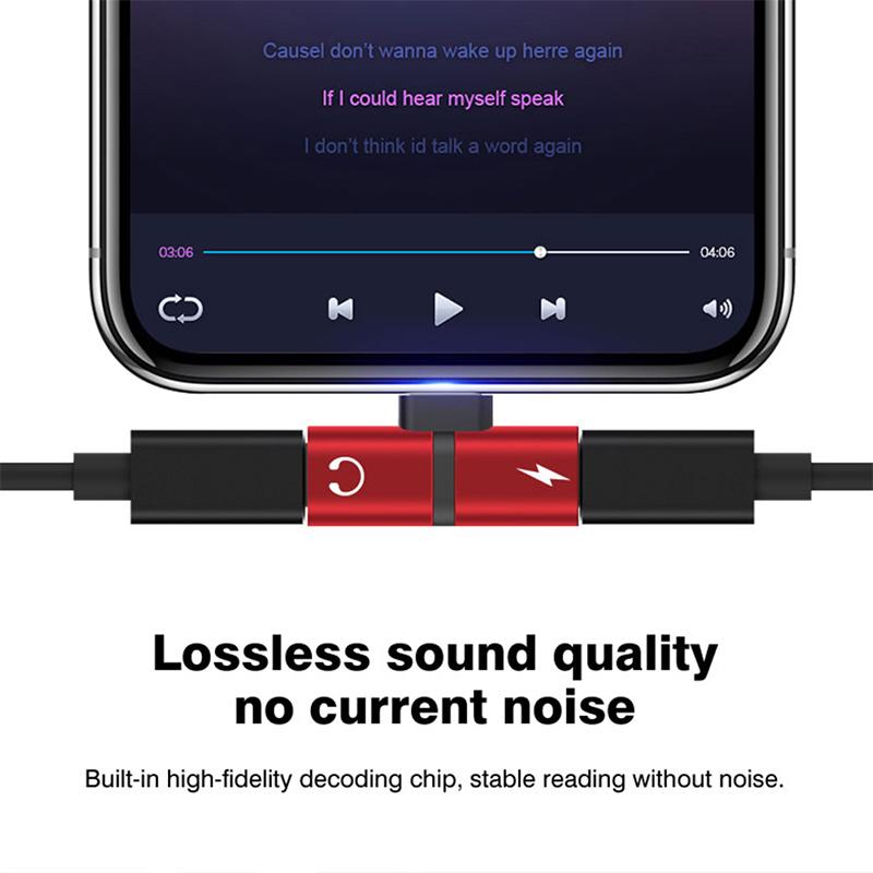 2 в 1 двойной адаптер для подсветки, зарядки, прослушивания и звонков для iPhone 11 12 13 X XS MAX XR 7 8 Plus, аудиоразветвитель для наушников и зарядного устройства