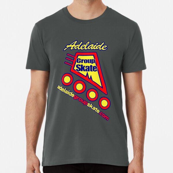 Аделаида Груп Скейт: Синяя футболка простого дизайна размеров от Pre S до 5XL, сделано в Австралии/США