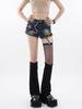 Vintage Star Denim Shorts Women Summer Sexy High Waist Y2k Streetwear Fashion Harajuku Shorts Jeans Large Size Women's Clothing