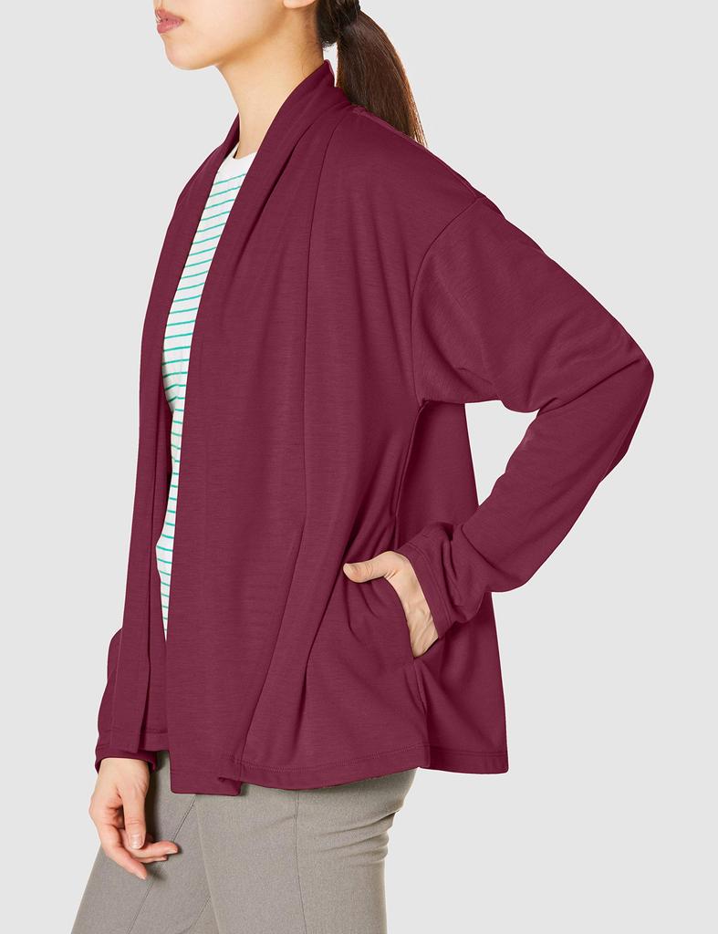 Mizuno Wool Stretch Outdoor Travel Tawny Port Size L Size Women's Cardigan, Wear, B2MC0771, Red, (Japan L)