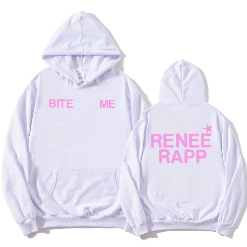 Reneé Rapp Bite Me Hoodies 2025 Album Graphic Printing Sweatshirts Hooded Long Sleeve Fashion Pullovers Fleece Women Hoodie Girl
