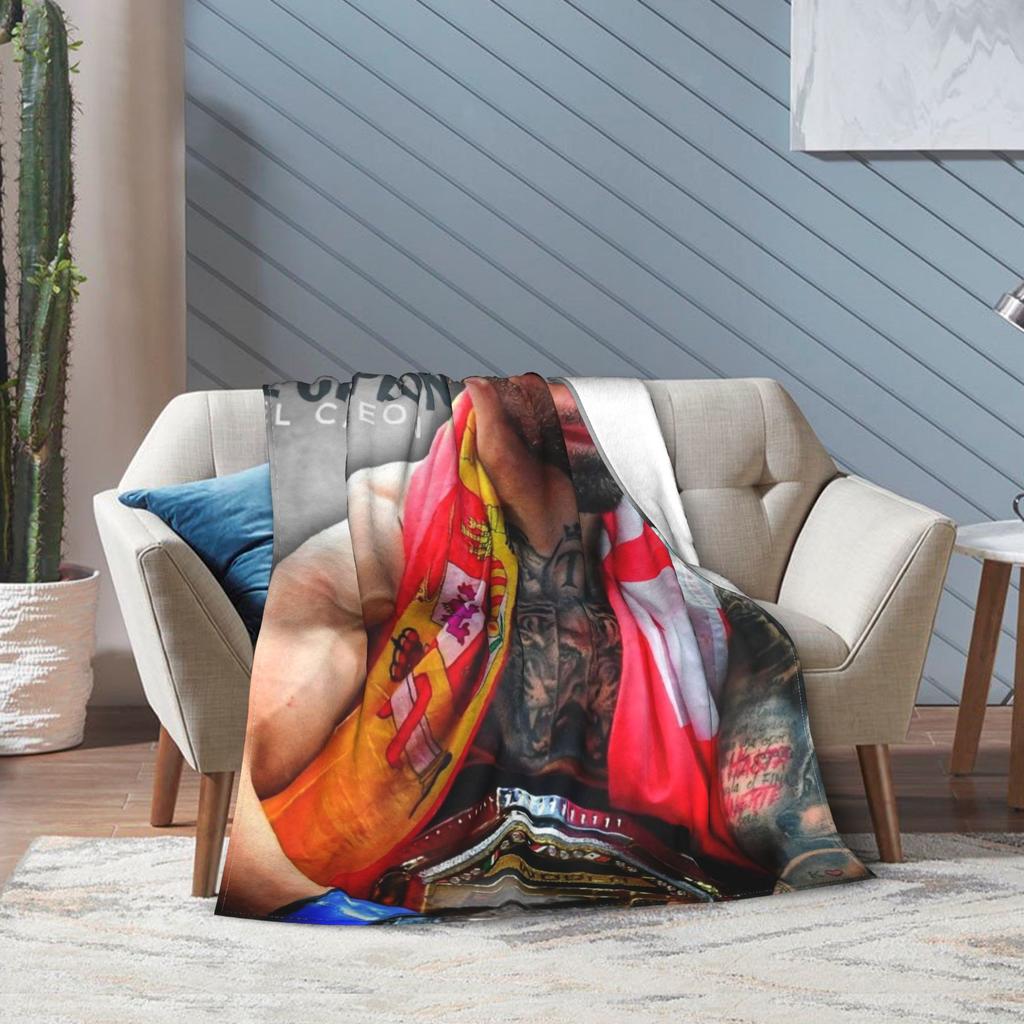 Ilia Topuria Wrestling Wrestler Blanket Multiple Sizes Warm Cozy Fluffy  Throw Blankets for Couch Sofa and Bed