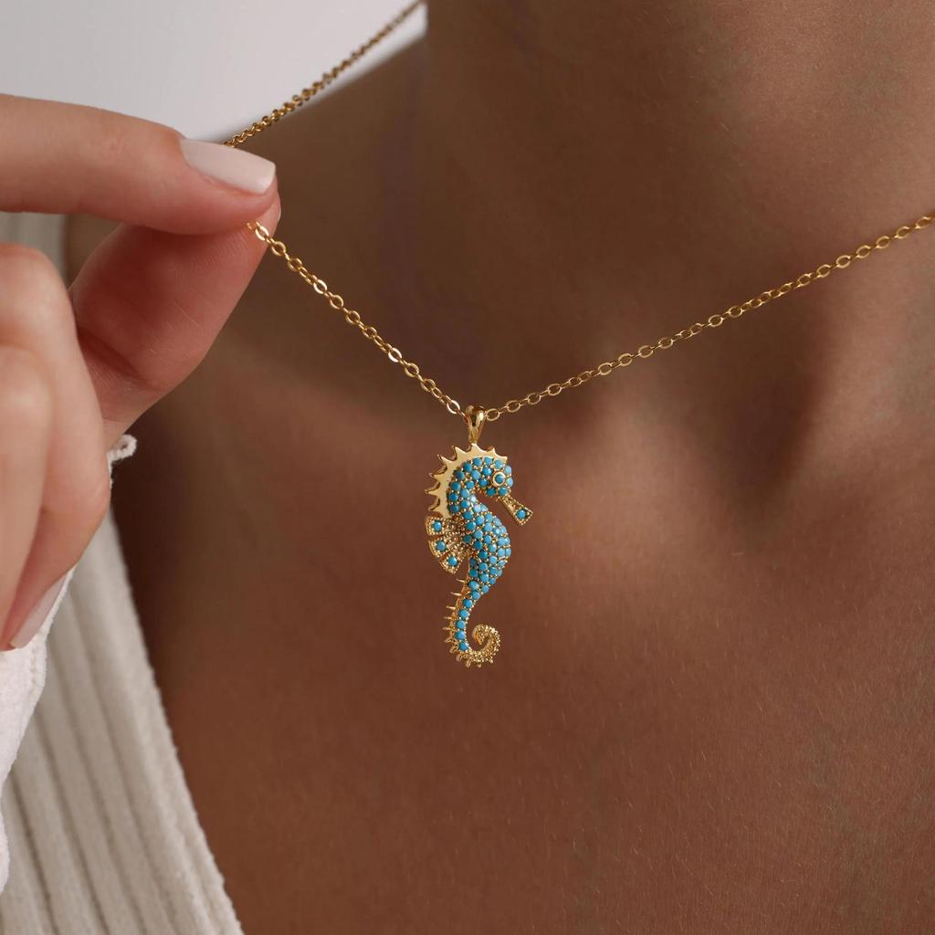 Fashion Necklace Pendant Creative Style Style Modern Stainless Steel Trend Diamond Plated Blue Literature And Art