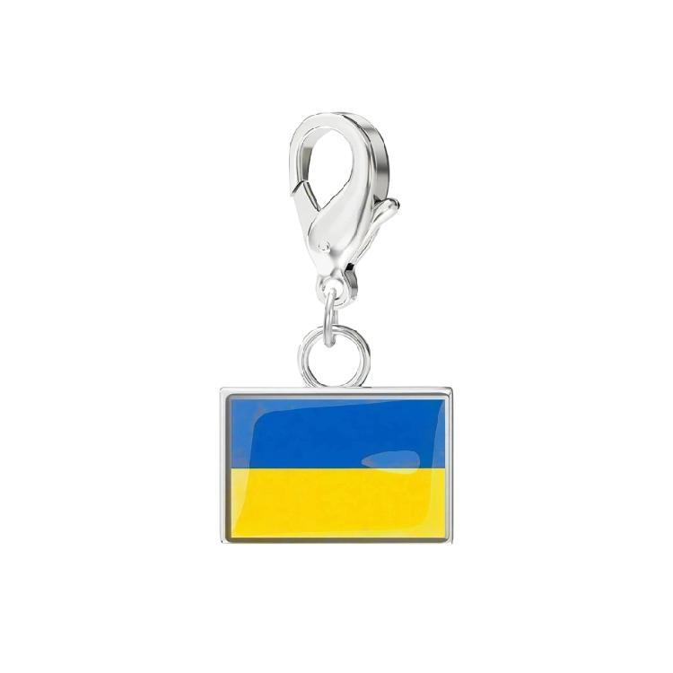Браслет-подвеска с флагом страны из нержавеющей стали, ручной браслет-шарм, дорожная сумочка на запястье, брелок с застежкой-карабином и низким профилем
