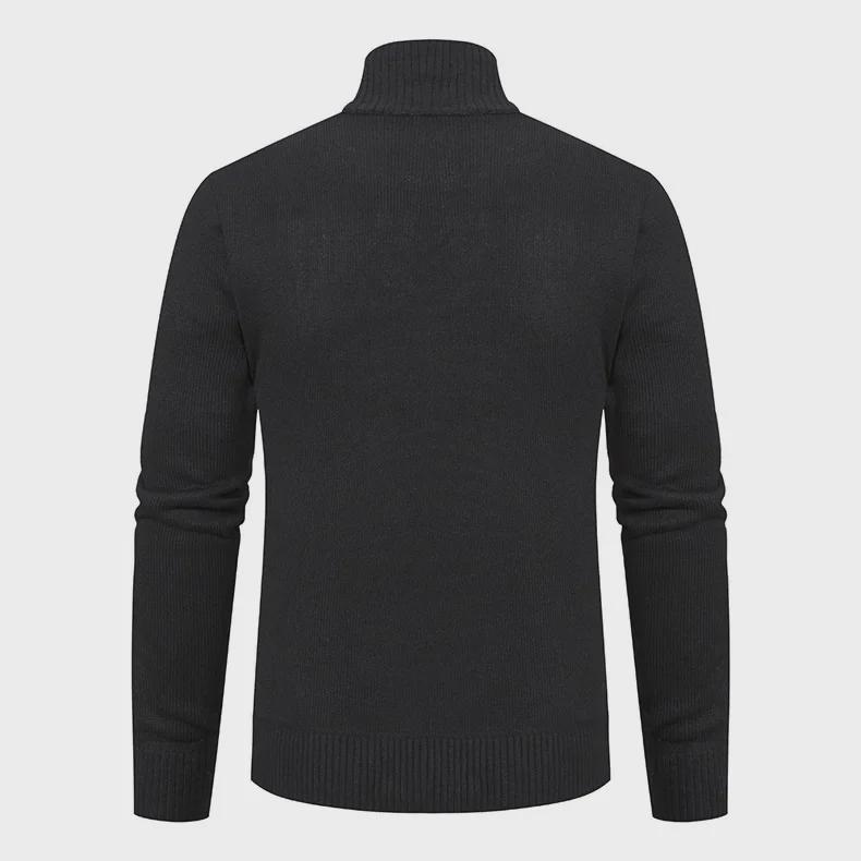 Men's Trendy Knitted Stand-Up Collar Sweater Cardigan - Autumn/Winter Warmth